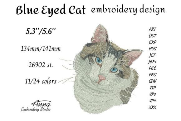 Blue Eyed Cat Embroidery Review
