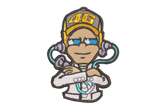 DJ with Headphones Embroidery Design
