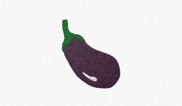 Eggplant Embroidery Design