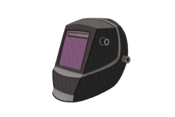 Welder Helmet Embroidery Design